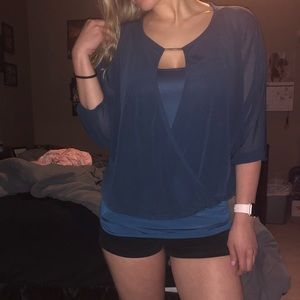 Blue Jennifer Lopez Blouse *MAKE AN OFFER*